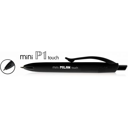Milan P1 Touch Negro Bolígrafo Retráctil (Set de 25 unidades)